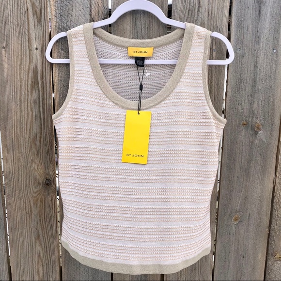*🎉 HP 🎉 St JohnMocha Multi Knit Tank Sweater Size S